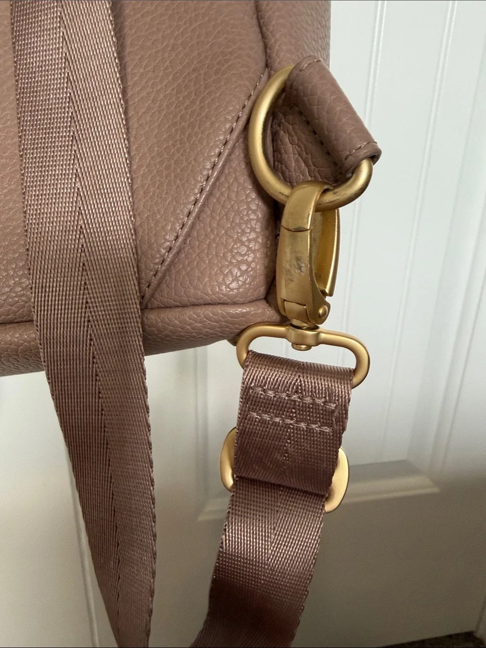 Freshly Picked Dusty Rose Faux Leather Backpack